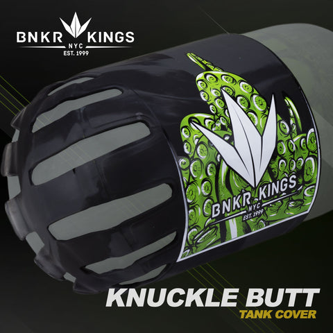 BNKR Bunker Kings Knuckle Butt Paintball Tank Cover - Tentacles - Black