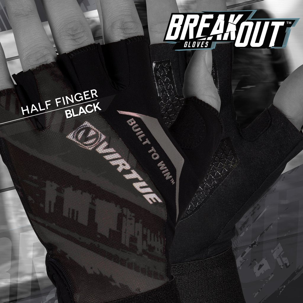 Virtue Mesh Breakout Gloves - Half Finger - Graphic Black