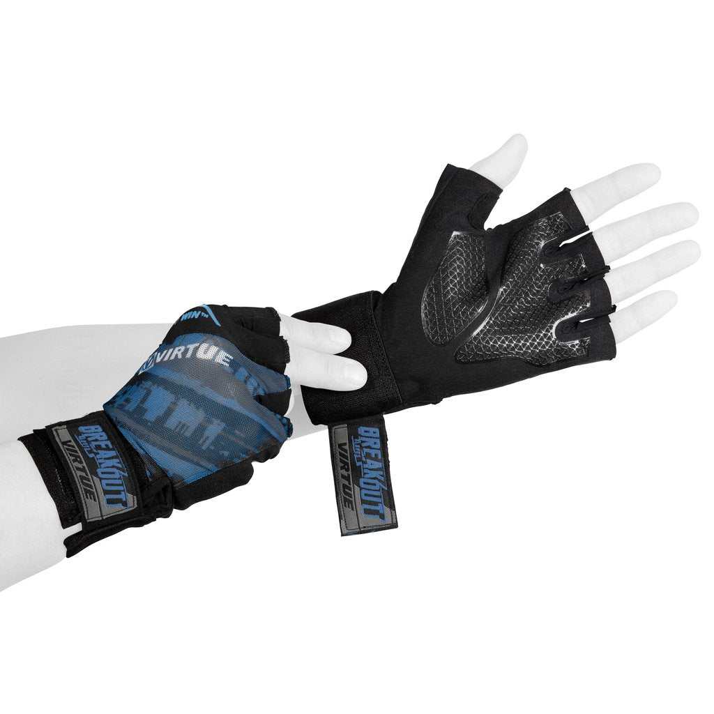 Virtue Mesh Breakout Gloves - Half Finger - Graphic Blue