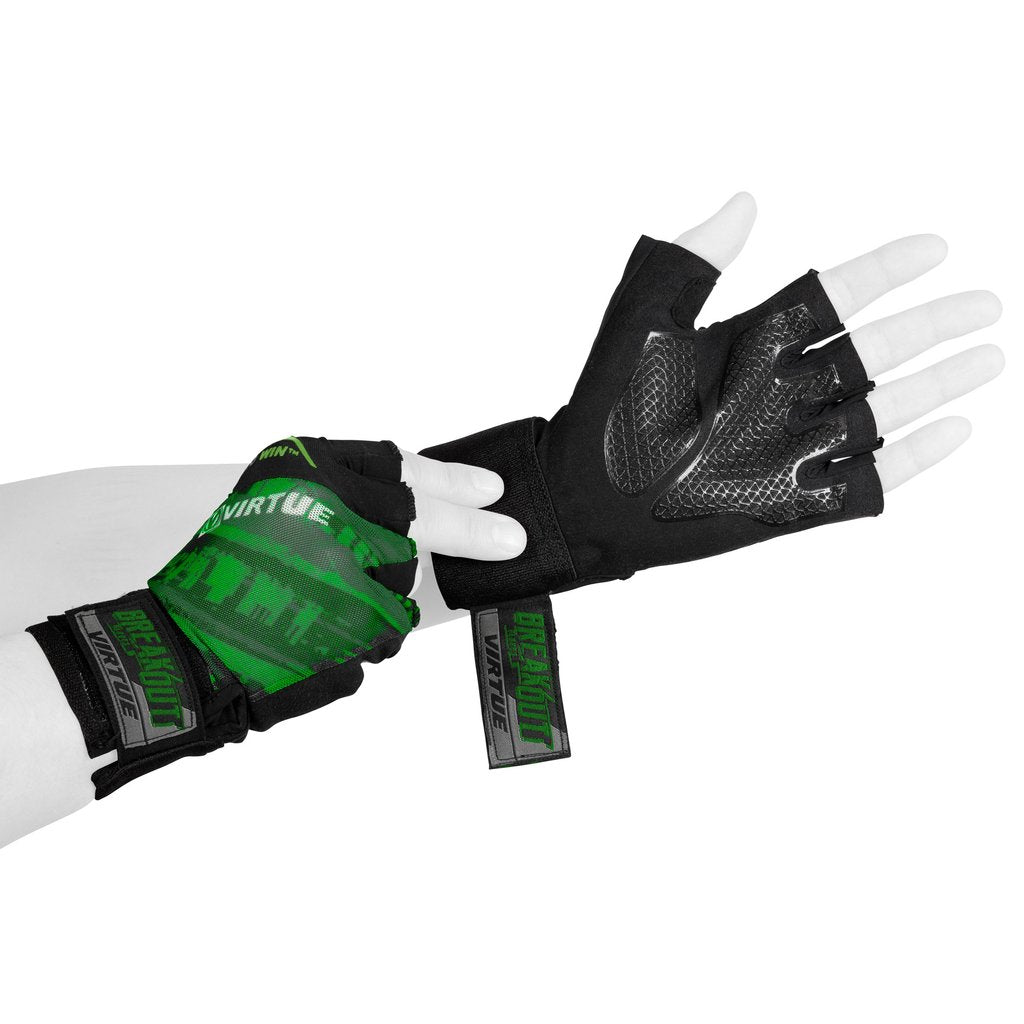 Virtue Mesh Breakout Gloves - Half Finger - Graphic Green