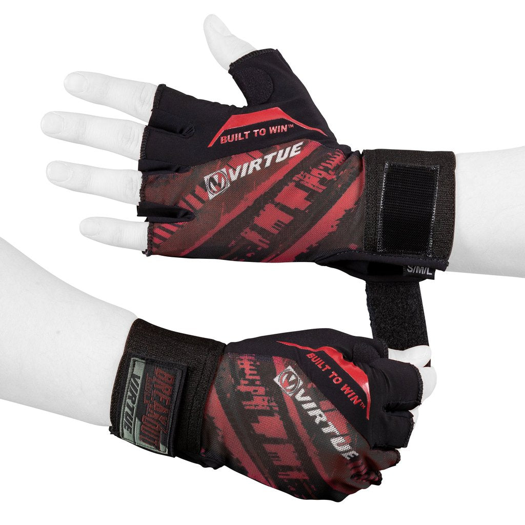 Virtue Mesh Breakout Gloves - Half Finger - Graphic Red