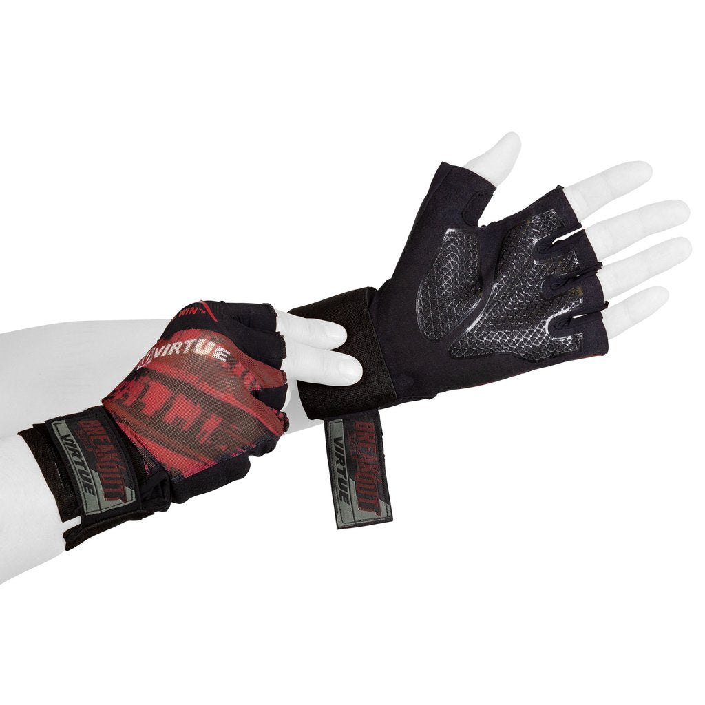 Virtue Mesh Breakout Gloves - Half Finger - Graphic Red