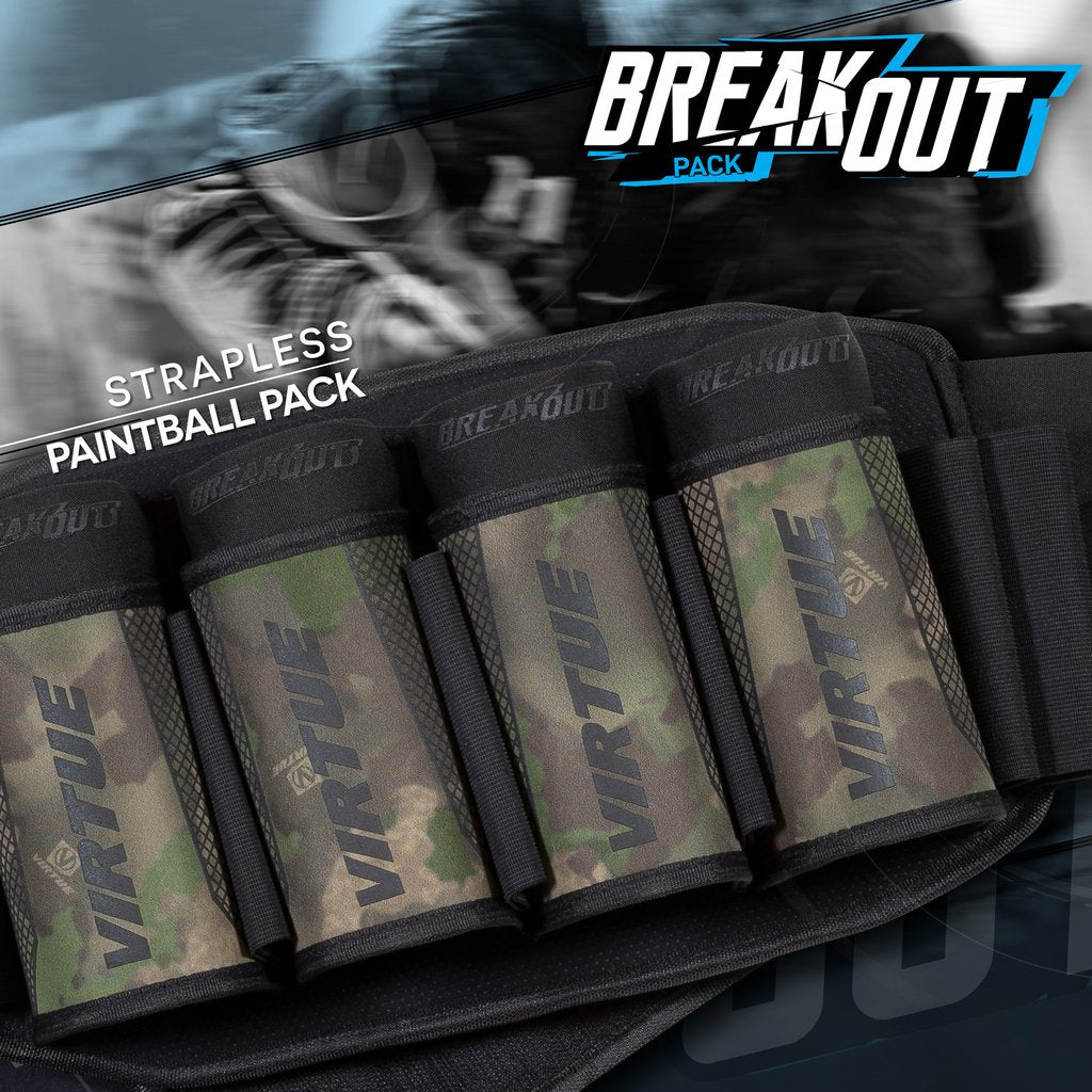 Virtue Strapless Breakout Paintball Pod Pack - Reality Brush Camo 4+7