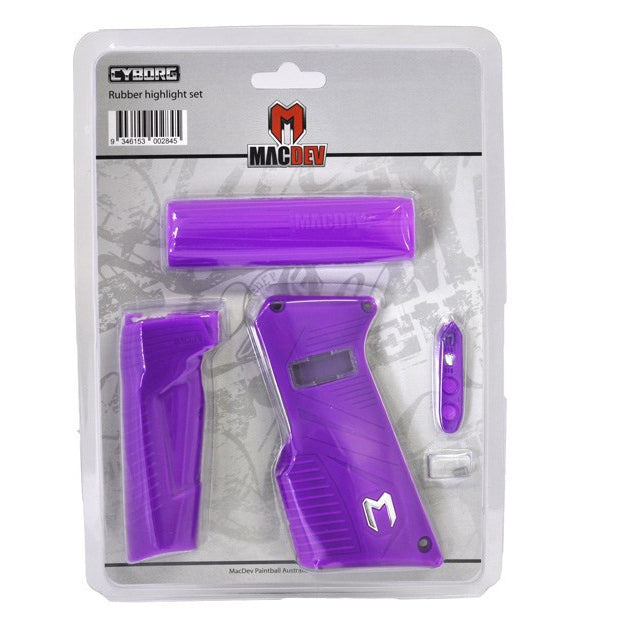 MacDev Cyborg 6 Rubber Grip Set - Purple