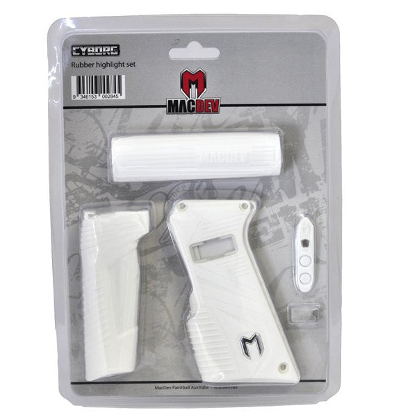 MacDev Cyborg 6 Rubber Grip Set - White