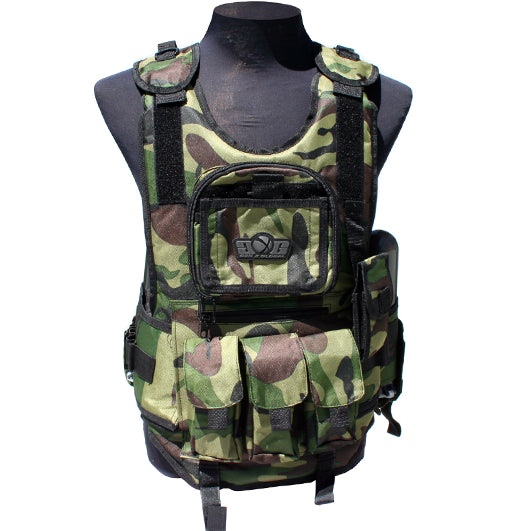 Gen X Global Deluxe Tactical Vest - Woodland Camo
