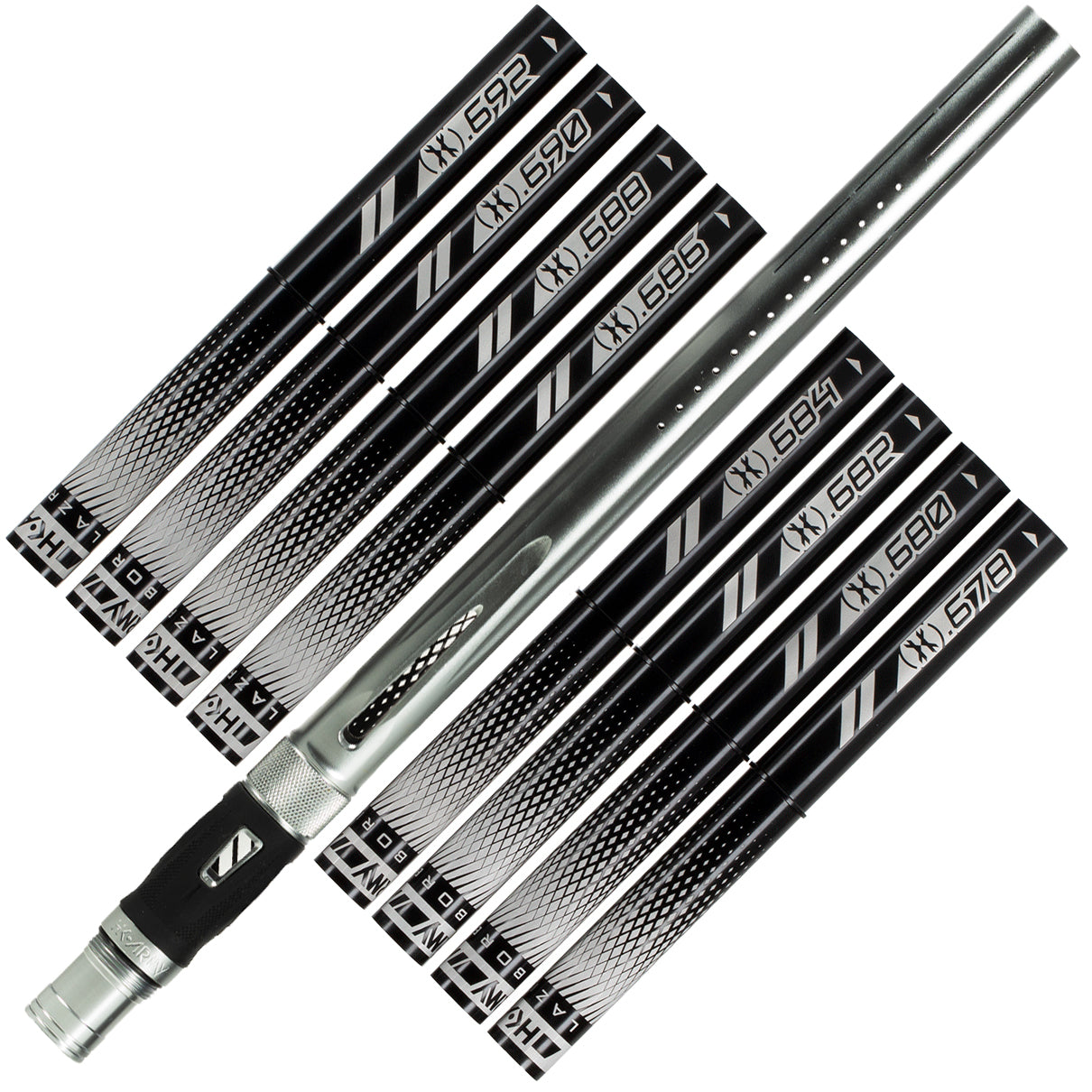 HK Army LAZR Barrel Kit - Luxe Thread - Dust Pewter/Black Inserts