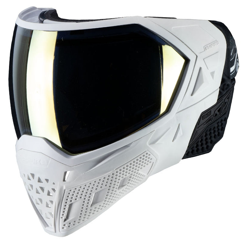 Empire EVS Paintball Goggle - White/White (Gold Mirror & Clear Lens)
