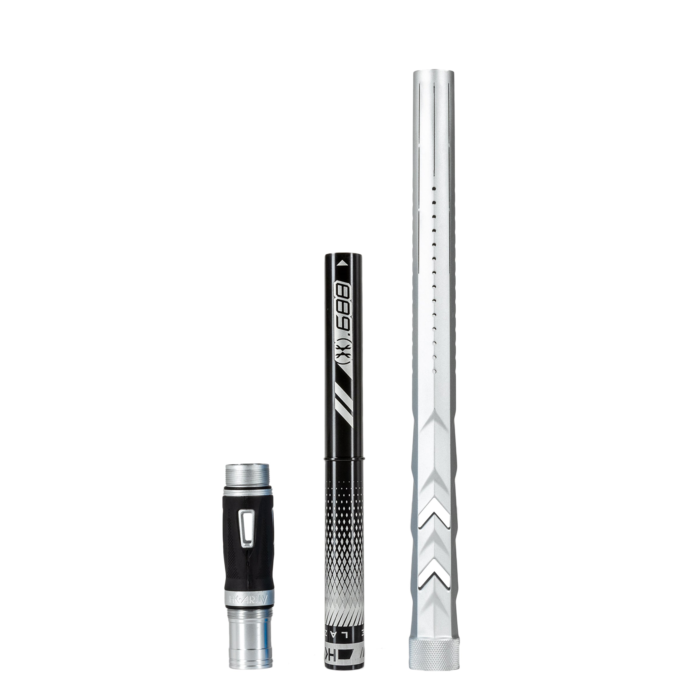 HK Army LAZR Barrel Kit - Elite "Fossil" - Autococker Thread - Dust Silver/Black Insert