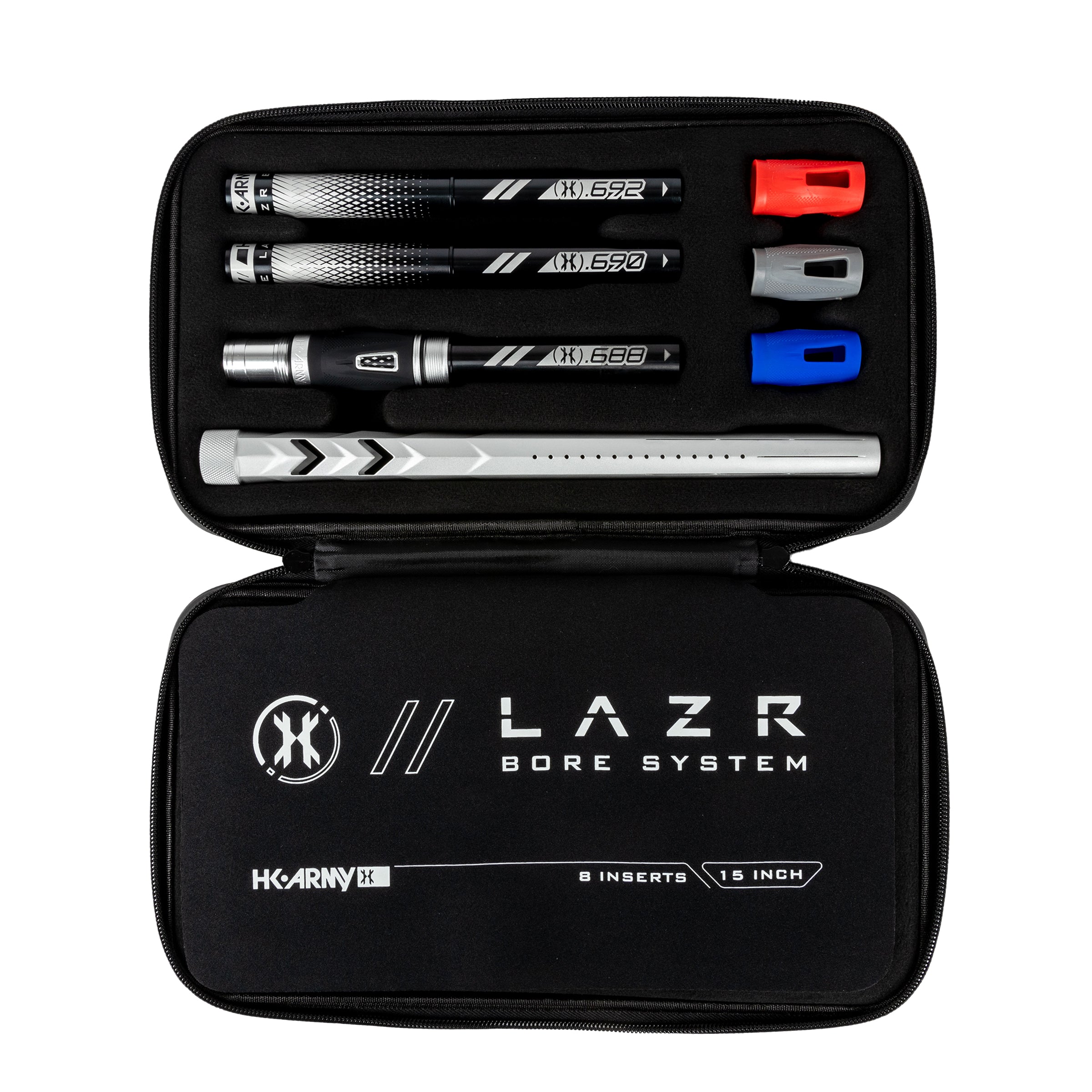 HK Army LAZR Barrel Kit - Elite "Fossil" - Autococker Thread - Dust Silver/Black Insert