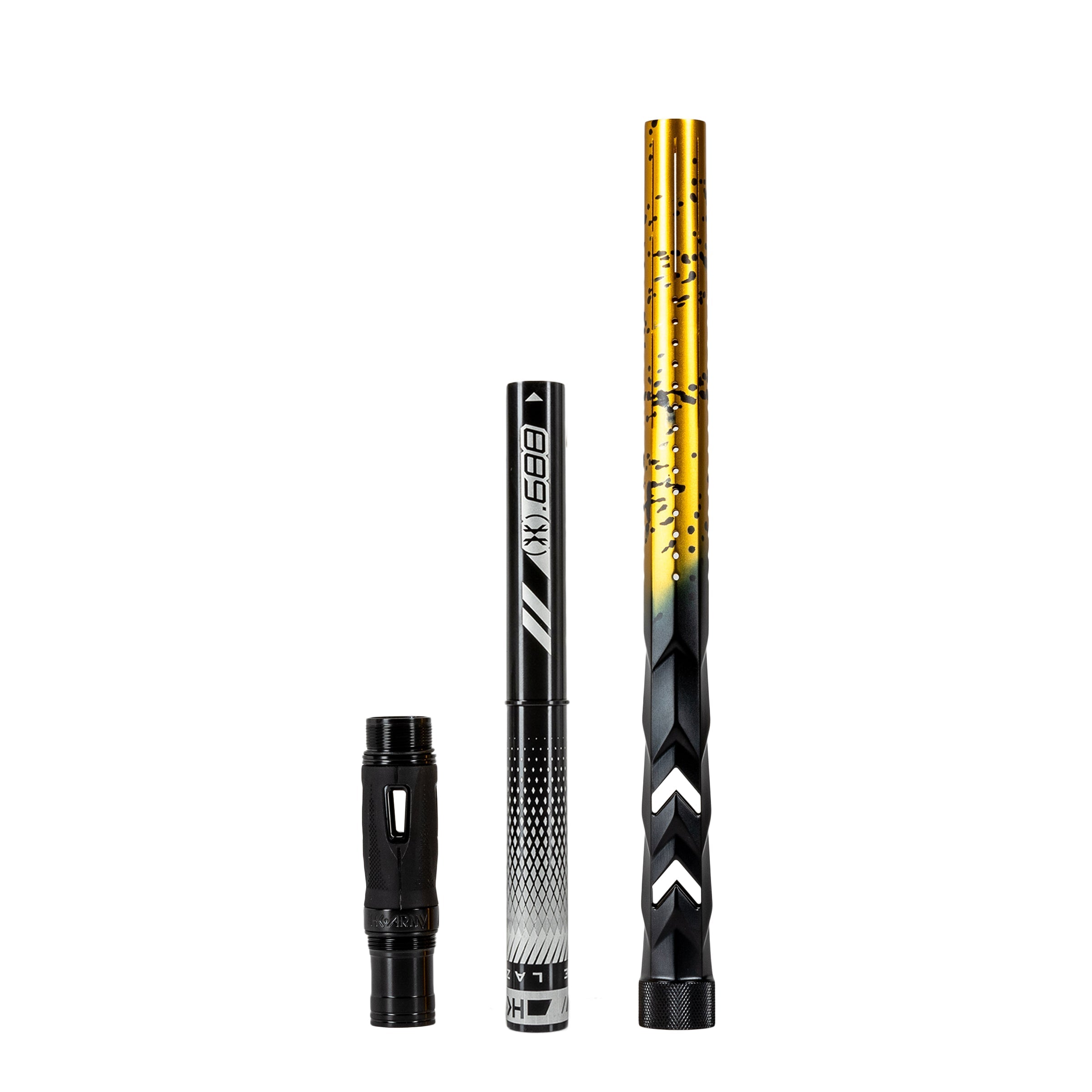 HK Army LAZR Barrel Kit - Elite "Fossil" - Autococker Thread - Gold/Black Splash - Black Insert