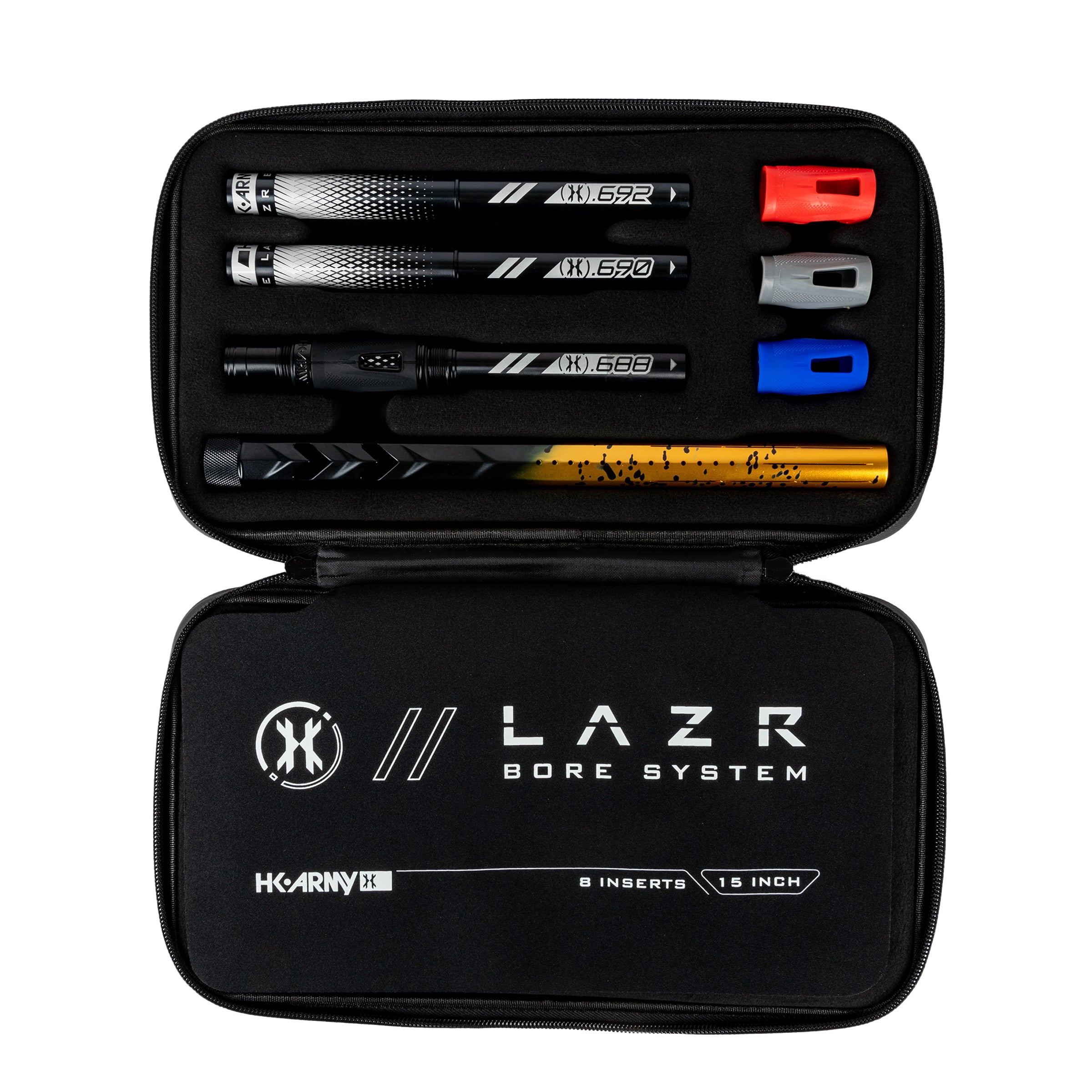 HK Army LAZR Barrel Kit - Elite "Fossil" - Autococker Thread - Gold/Black Splash - Black Insert