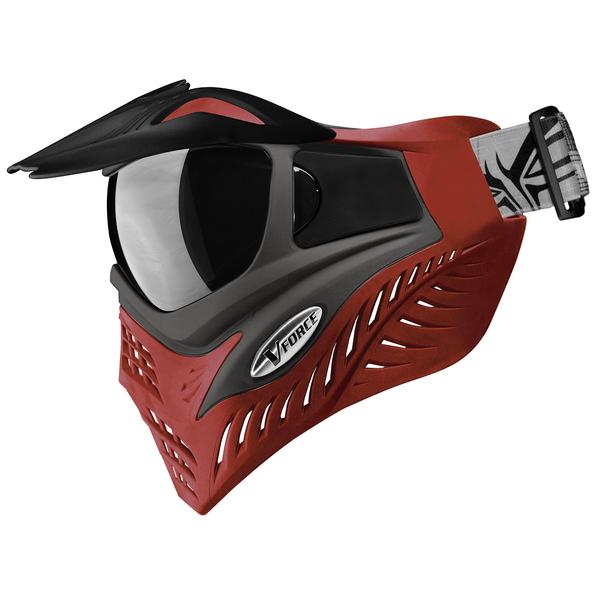 V-Force Grill Paintball Mask - Scarlet (Grey on Red)