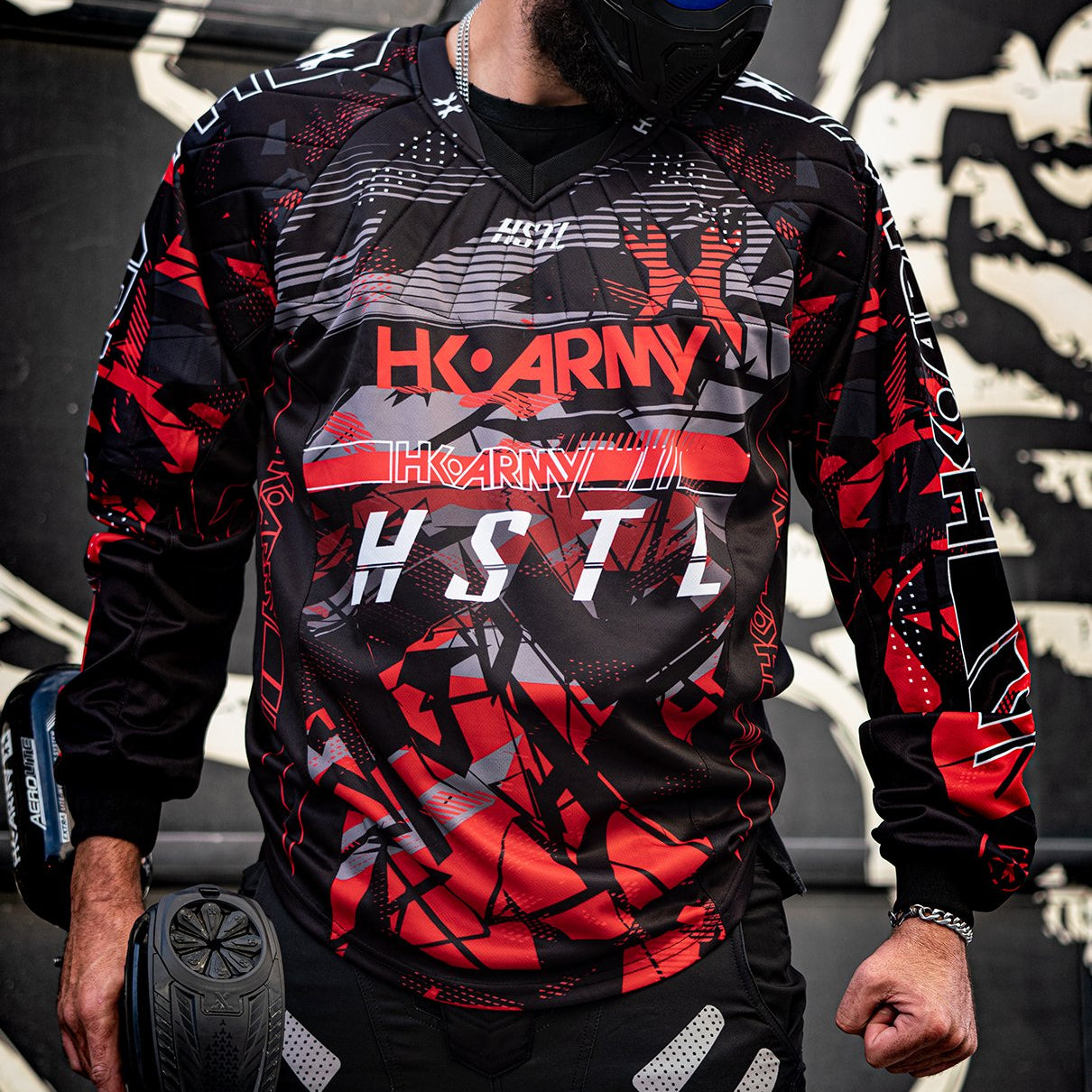 HK Army HSTL Line Jersey - Lava - Red/Black - Large