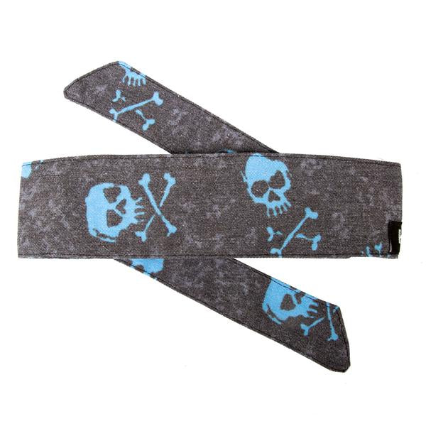 HK Army Hostilewear Vintage Headband - Bones Blue