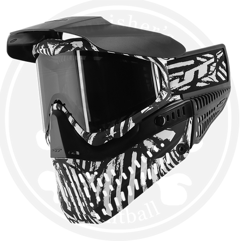 JT Proflex Paintball Mask - LE Zebra w/ Clear & Smoke Lens