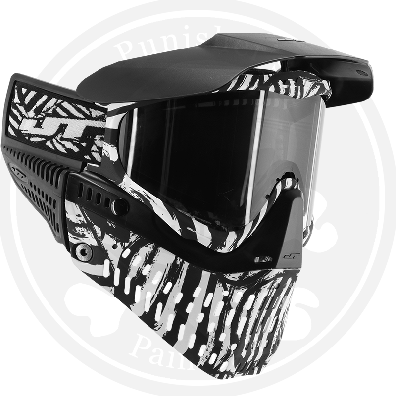 JT Proflex Paintball Mask - LE Zebra w/ Clear & Smoke Lens