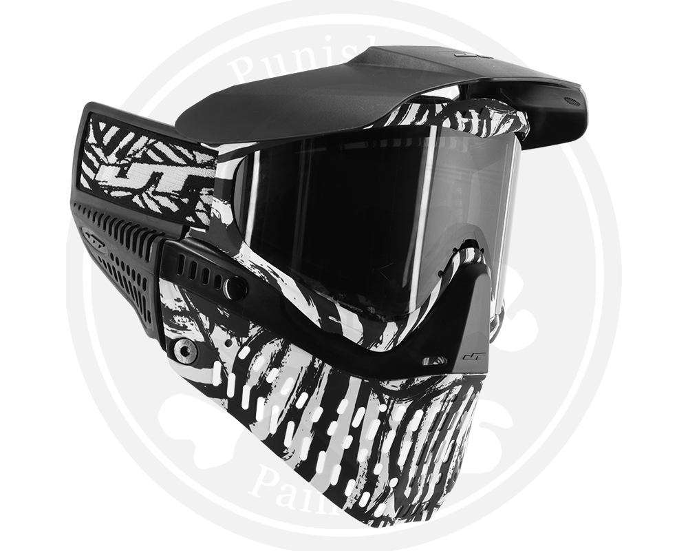 JT Proflex Paintball Mask - LE Zebra w/ Clear & Smoke Lens