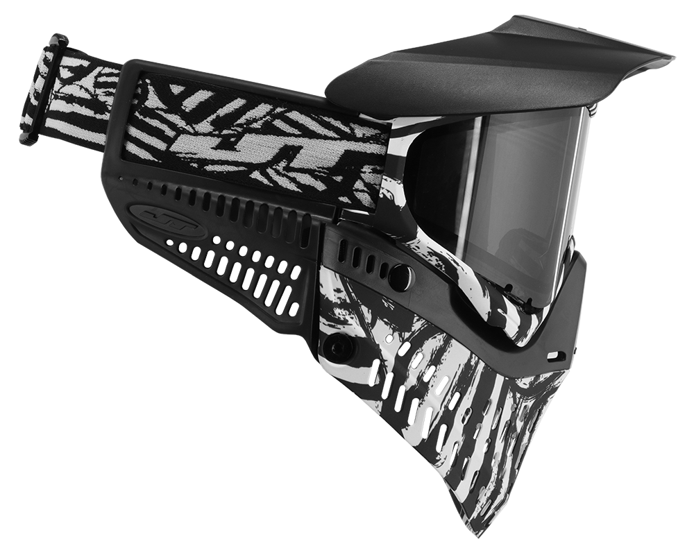 JT Proflex Paintball Mask - LE Zebra w/ Clear & Smoke Lens