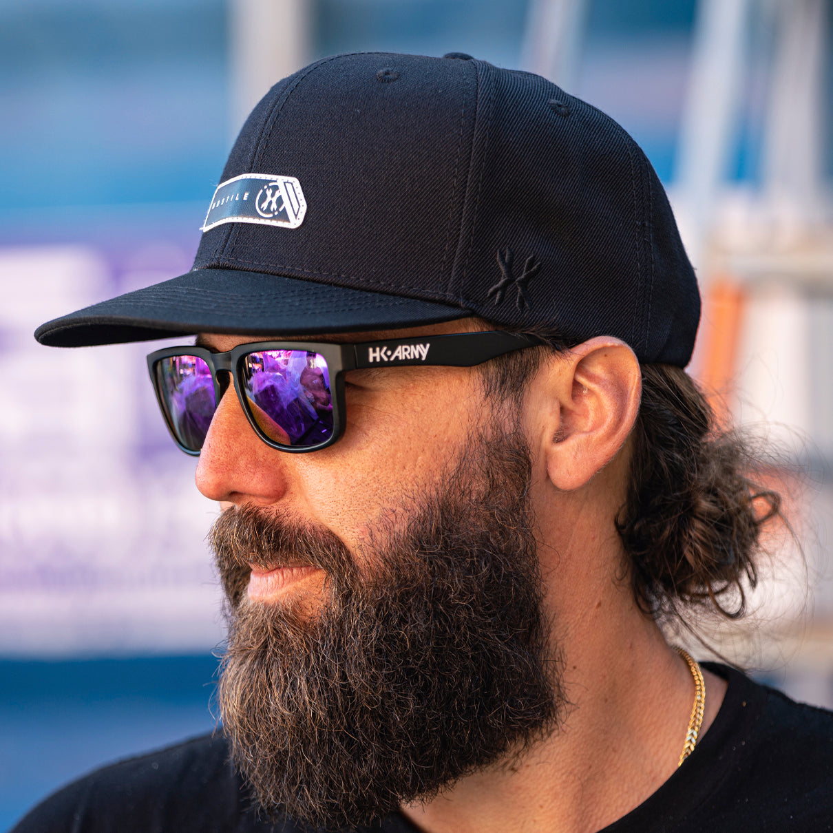 HK Army Edge Snapback Hat - Black