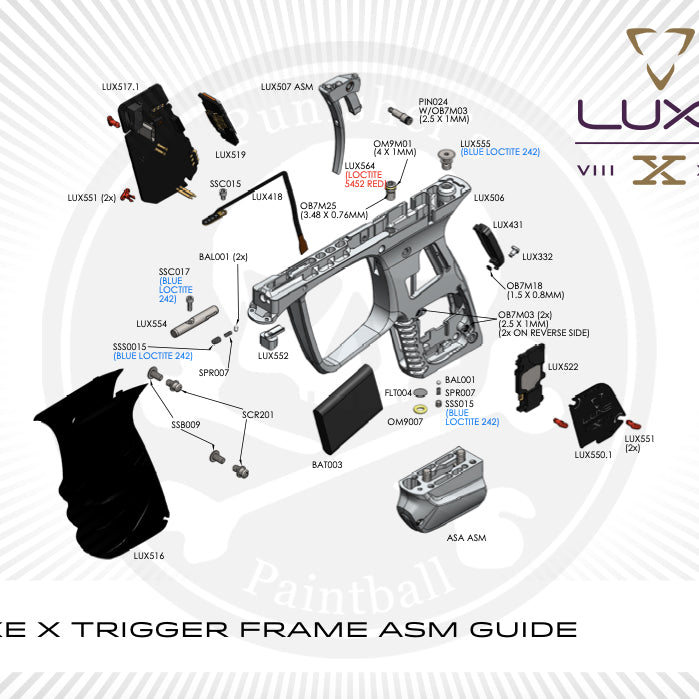 DLX Luxe X Trigger Frame System Parts Picker - Pick the Part You Need!