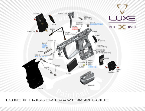 DLX Luxe X Trigger Frame System Parts Picker - Pick the Part You Need!