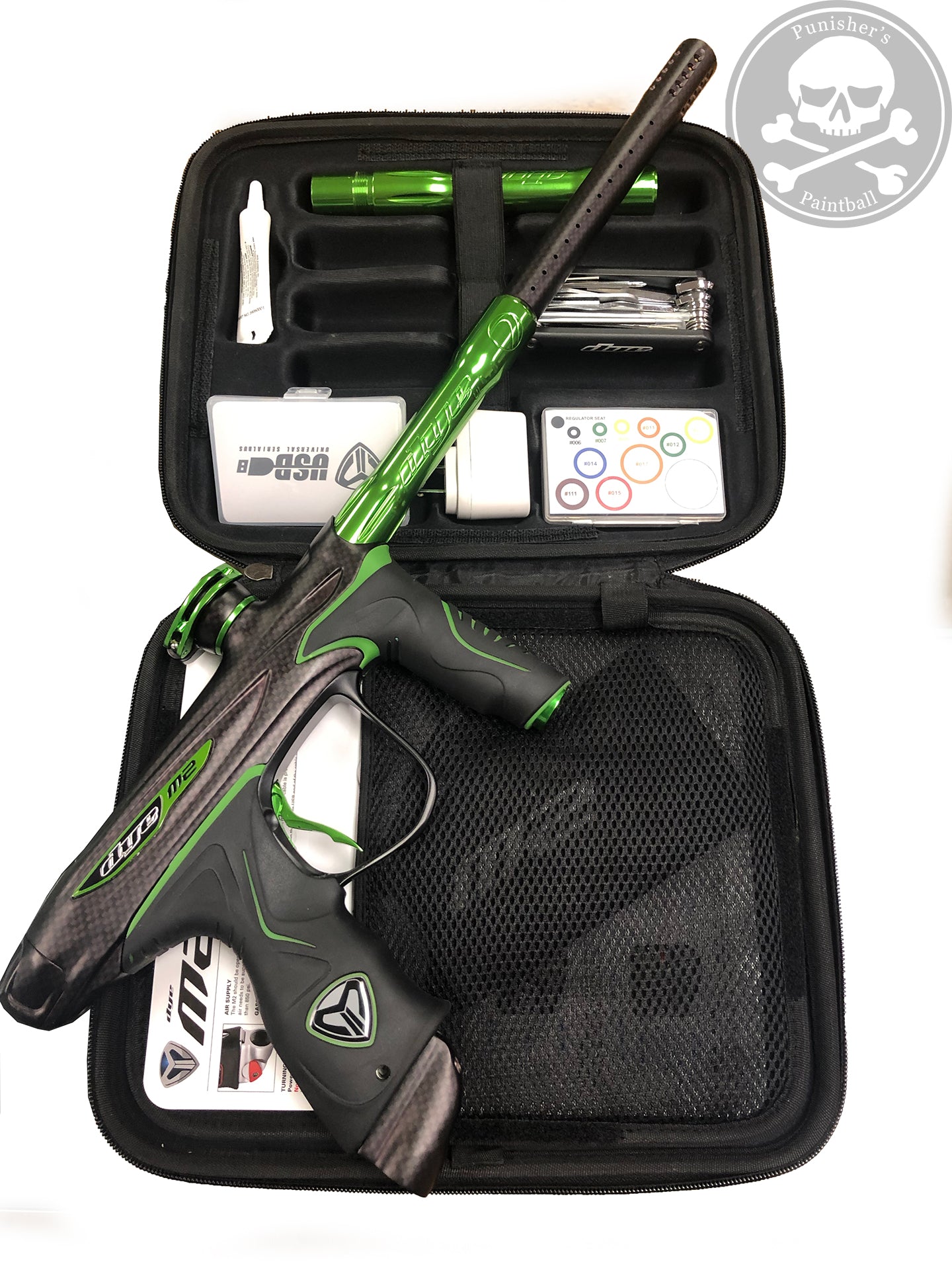 Used Dye M2 MOSAir Paintball Gun - PGA DyeCam Black/Lime