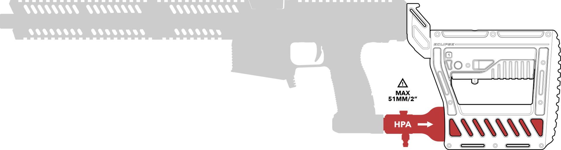 Planet Eclipse MG100 PWR Stock - Black