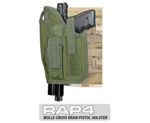 OLIVE DRAB Cross Draw Holster Left Hand Large