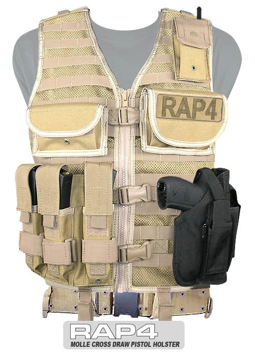 BLACK Cross Draw Holster Right Hand Small