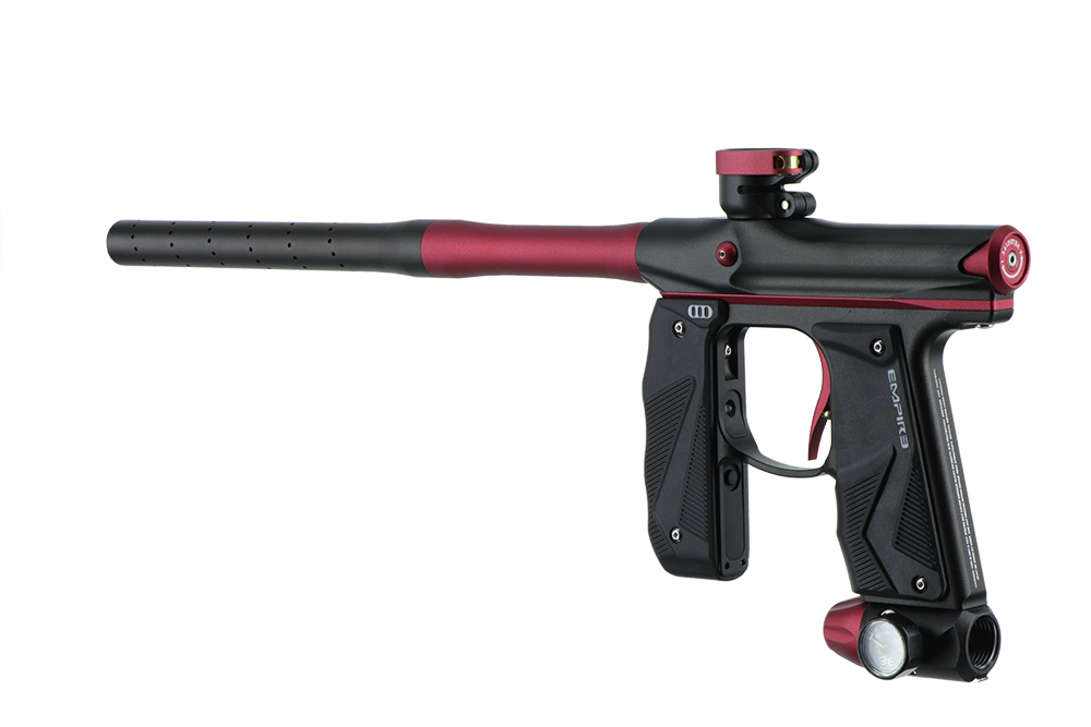 Empire Paintball Mini GS Marker w/ 2 Piece Barrel - Dust Black/Red