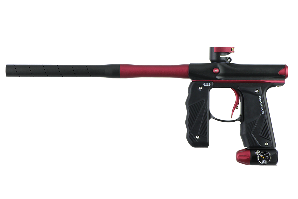 Empire Paintball Mini GS Marker w/ 2 Piece Barrel - Dust Black/Red