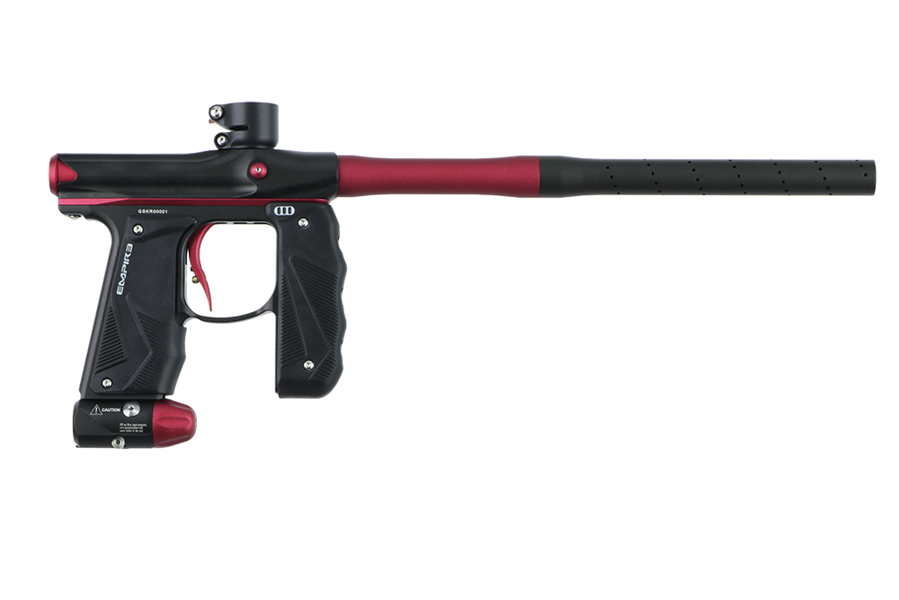 Empire Paintball Mini GS Marker w/ 2 Piece Barrel - Dust Black/Red