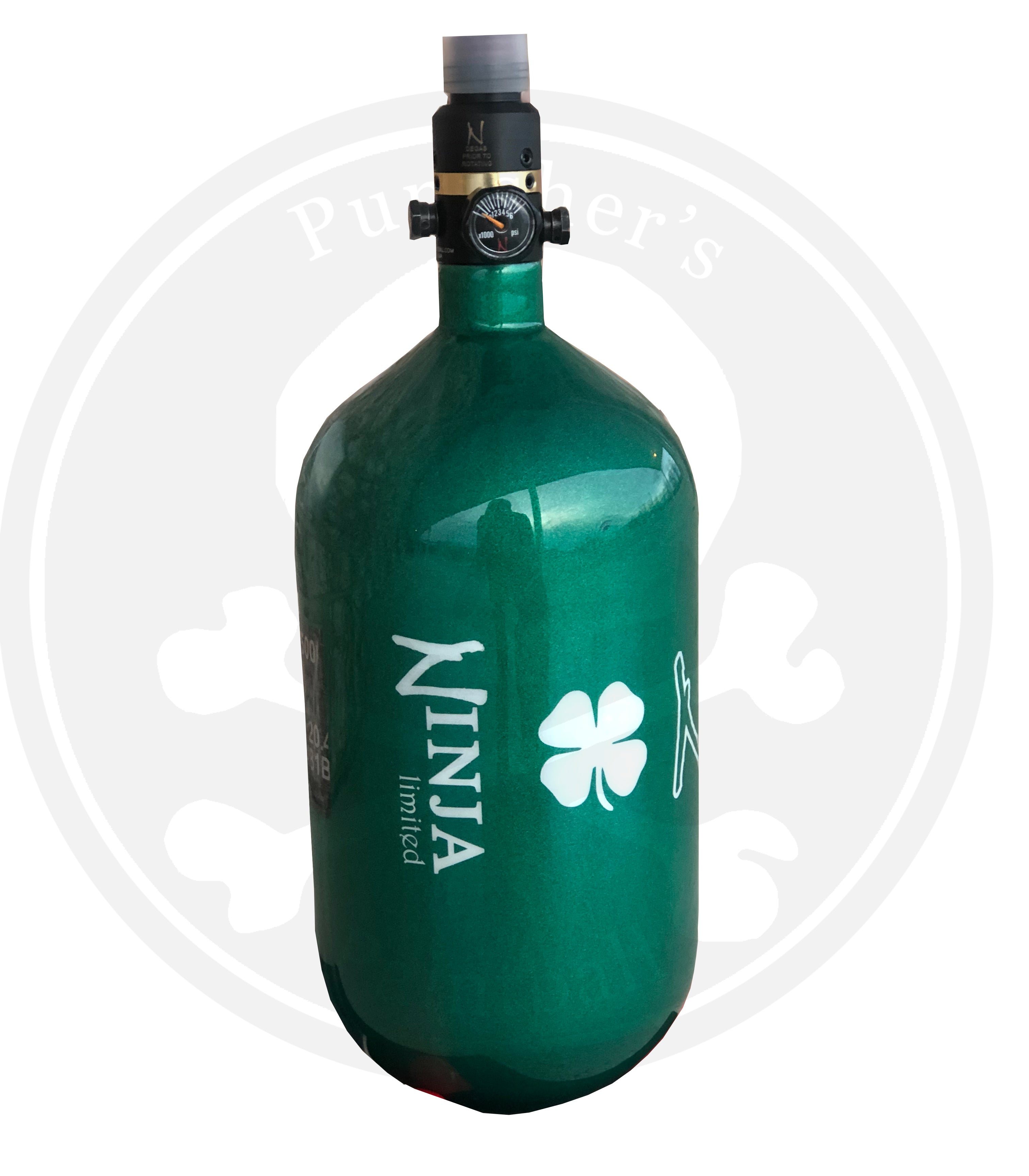 Ninja SL2 68/4500 Paintball Tank - St. Patty's Day Lucky Irish Green LE