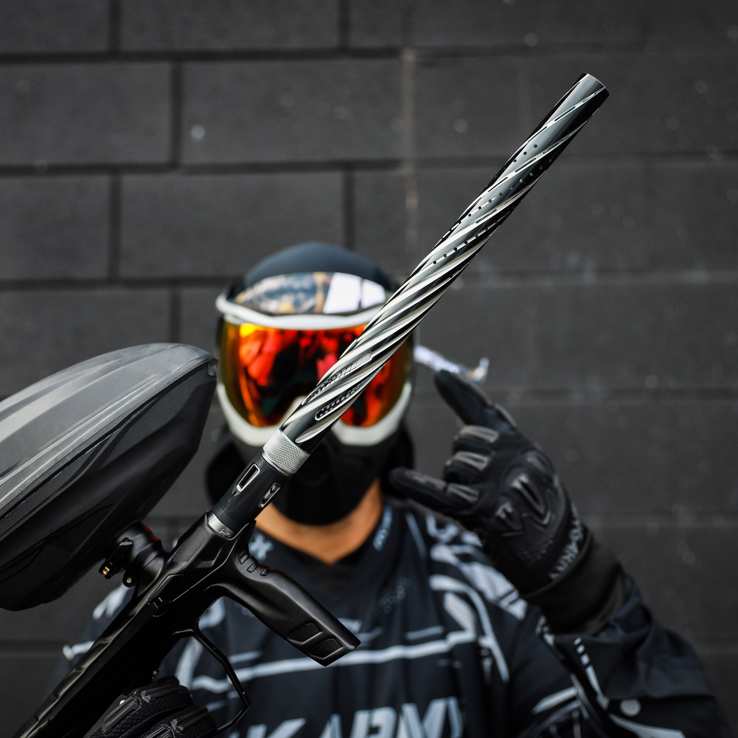 HK Army LAZR Barrel Kit - Elite Orbit - Autococker Thread - Dust Pewter/Black Inserts