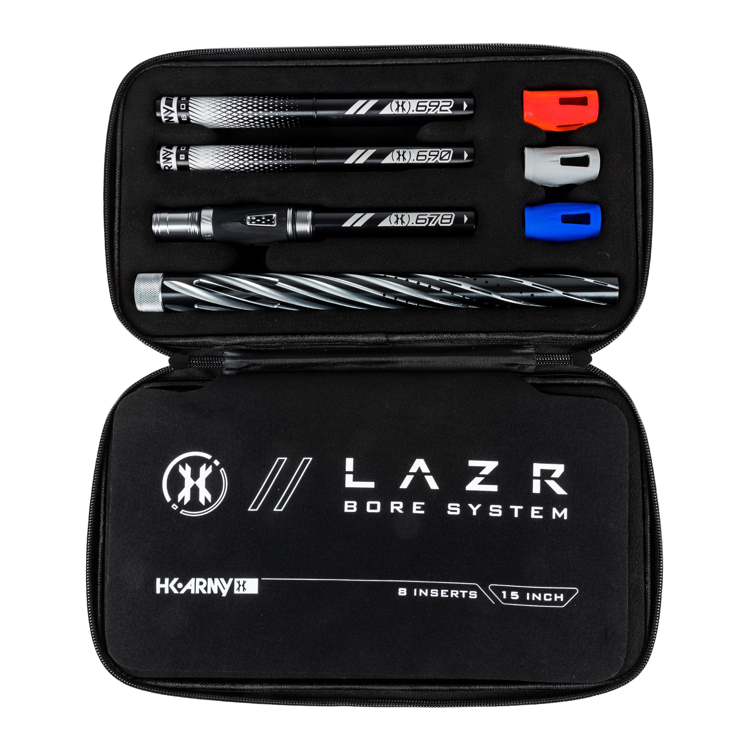 HK Army LAZR Barrel Kit - Elite Orbit - Autococker Thread - Dust Pewter/Black Inserts