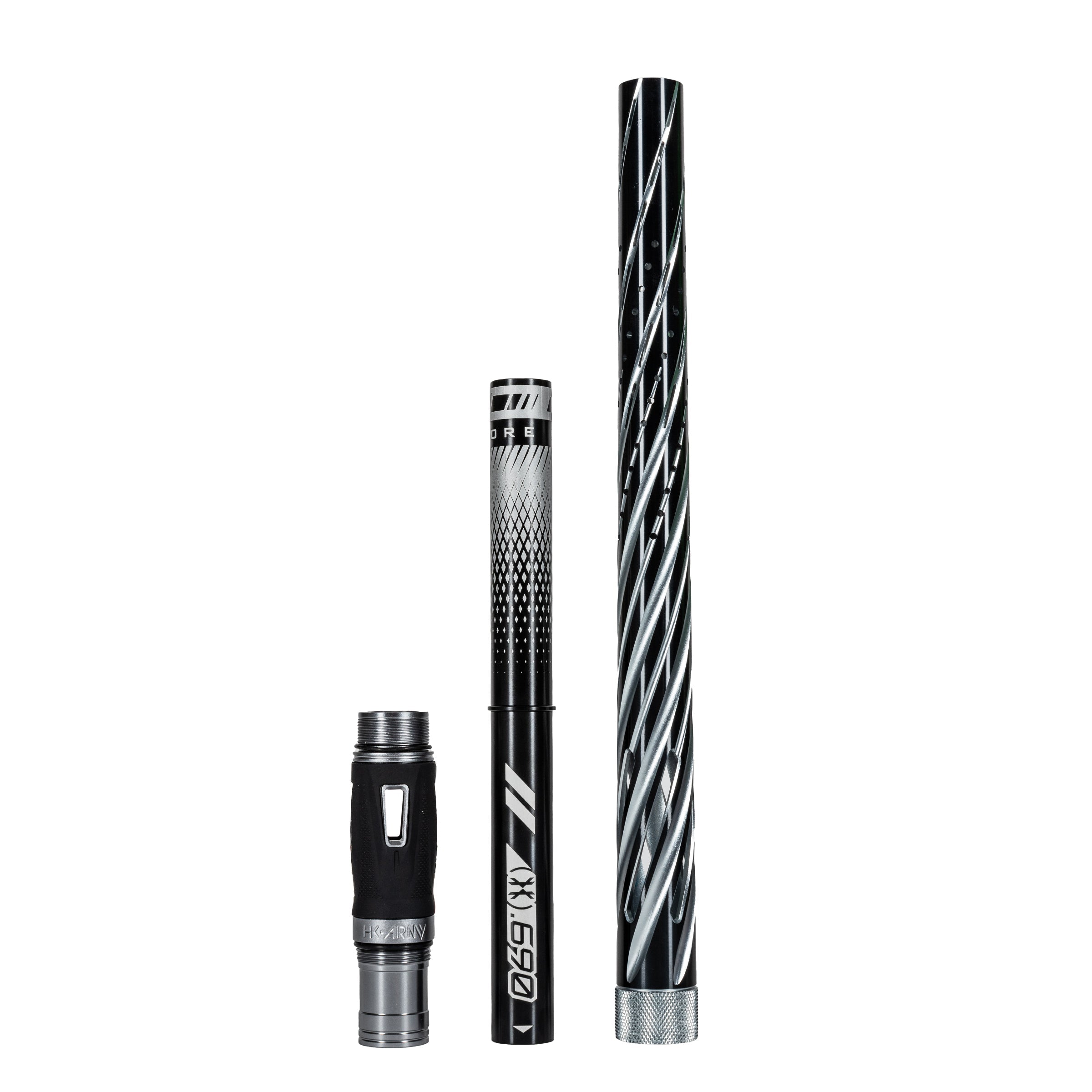 HK Army LAZR Barrel Kit - Elite Orbit - Autococker Thread - Dust Pewter/Black Inserts