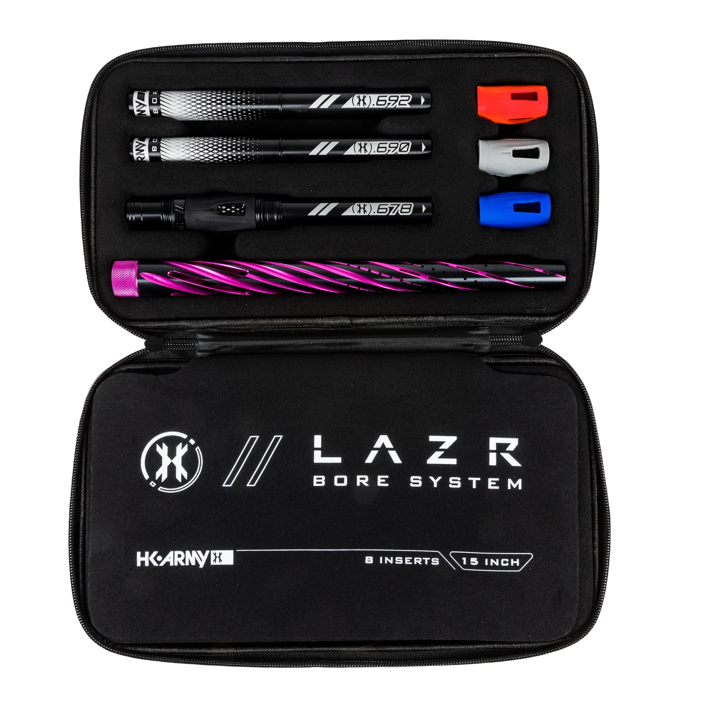 HK Army LAZR Barrel Kit - Elite Orbit - Autococker Thread - Dust Pink/Black Inserts
