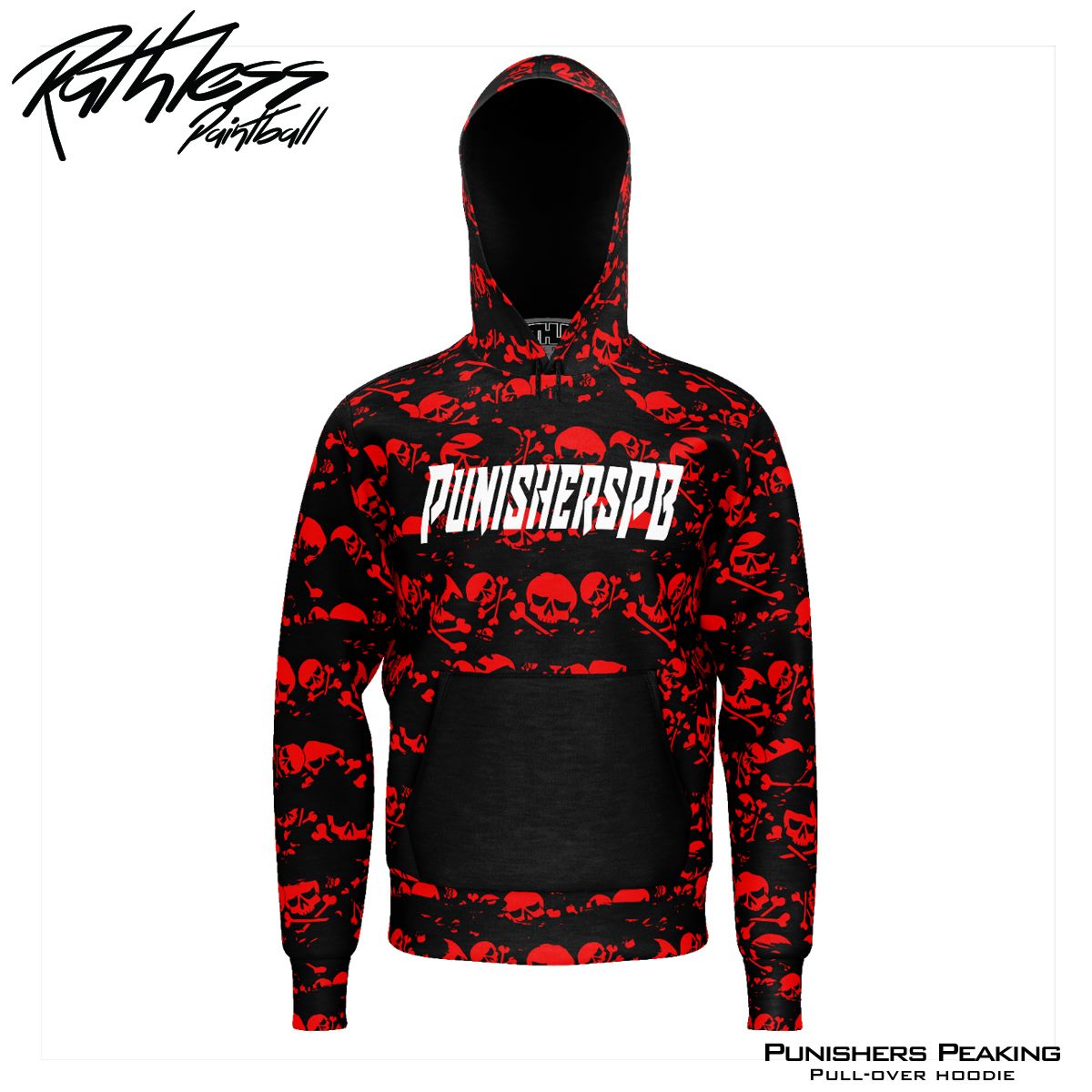 Punisherspb.com Peaking Skulls Pullover Hoodie