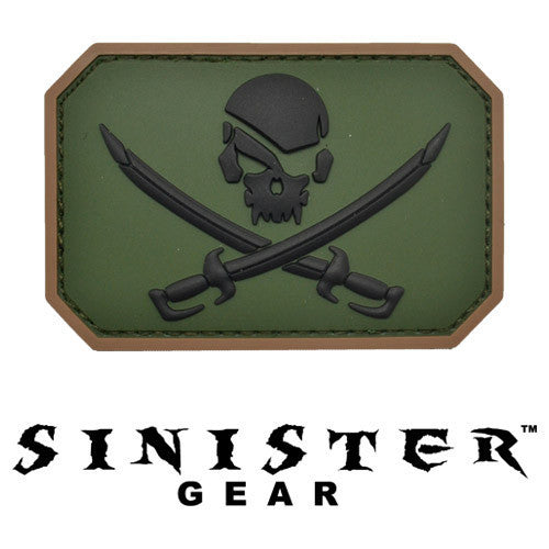 Sinister Gear "Pirate Skull" PVC Patch - Arid