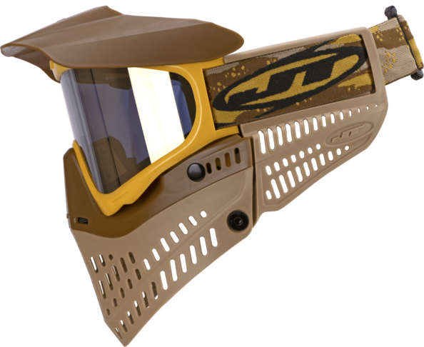 JT Proflex LE Paintball Mask - Brown/Tan/Gold w/ Gold Thermal Lens