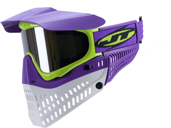 JT Proflex LE Paintball Mask - Purple/Lime/White w/ Chrome Thermal Lens
