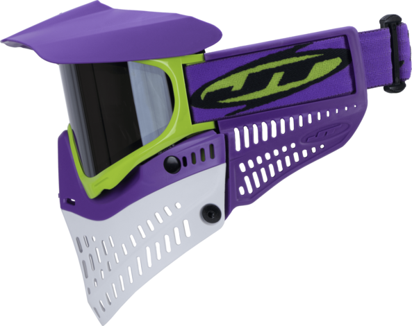 JT Proflex LE Paintball Mask - Purple/Lime/White w/ Chrome Thermal Lens