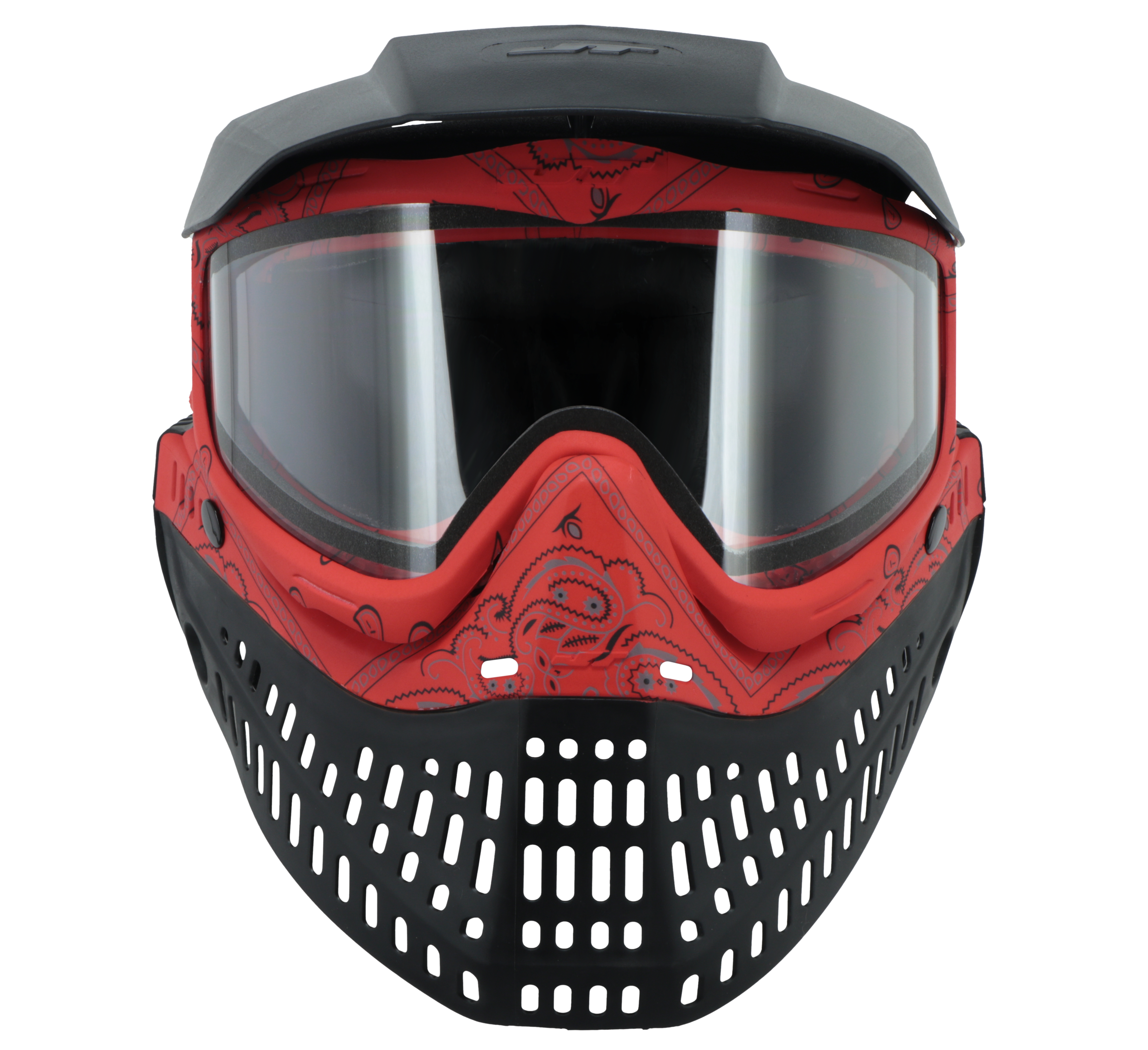 JT Proflex Paintball Mask - LE Bandana Series - Red w/ Clear & Smoke Lens
