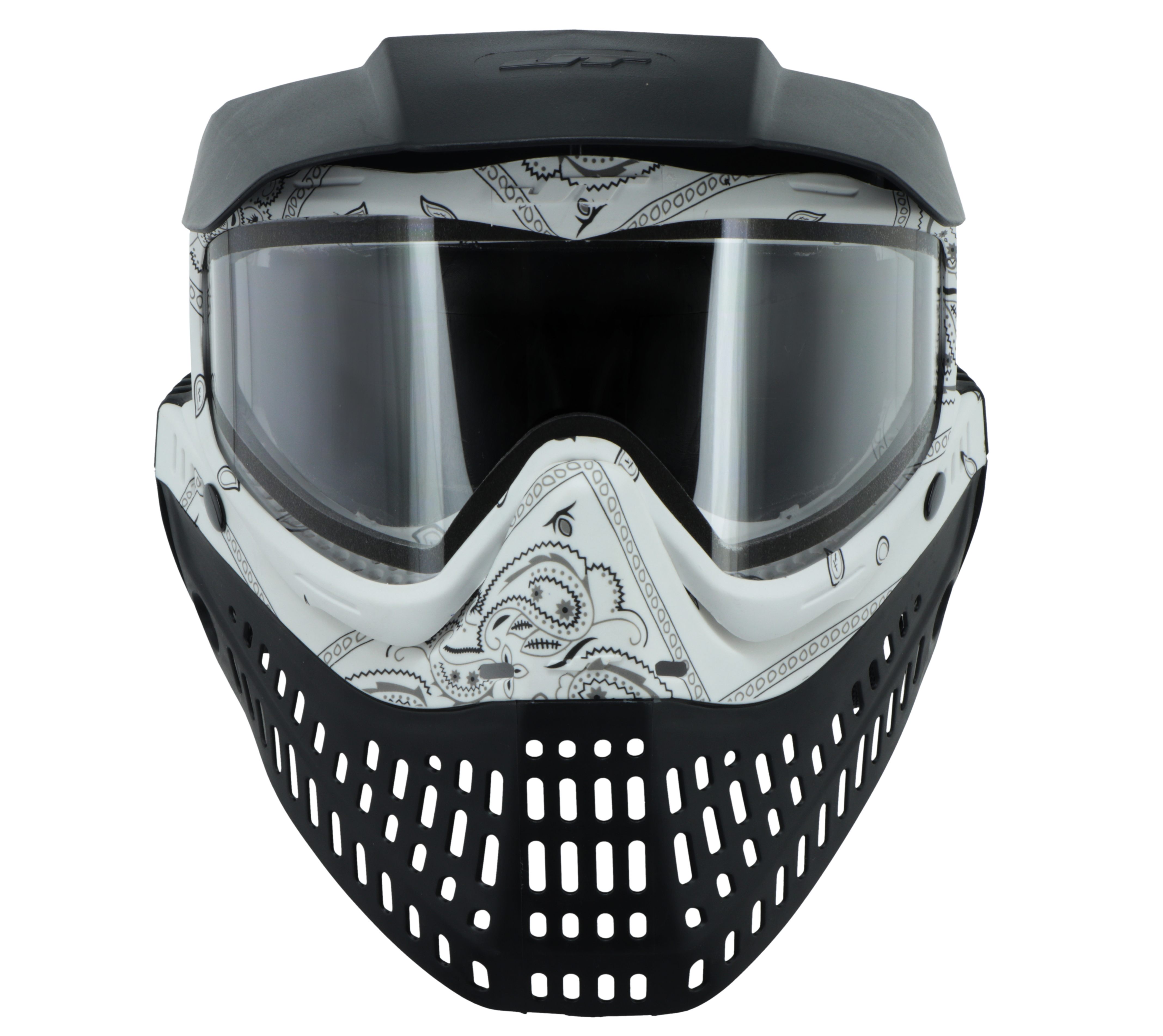 JT Proflex Paintball Mask - LE Bandana Series - White w/ Clear & Smoke Lens