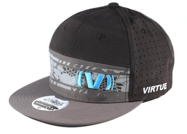 Virtue Recon Snapback Hat - Gray / Black / Cyan