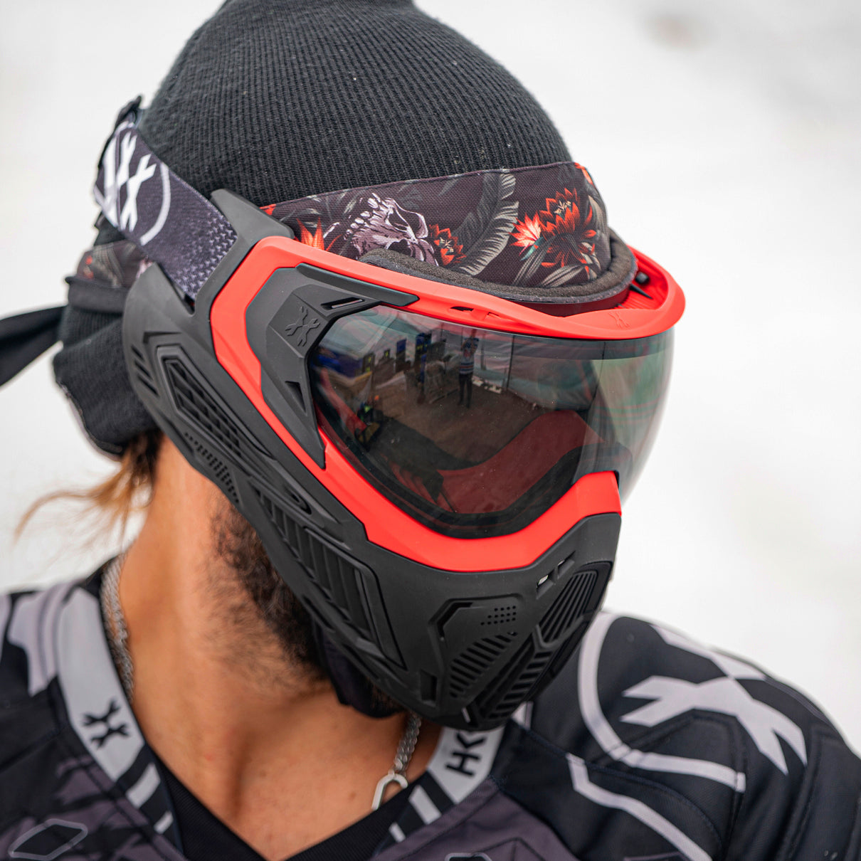 HK Army SLR Paintball Goggle - Lava (Red/Black w Smoke Lens)