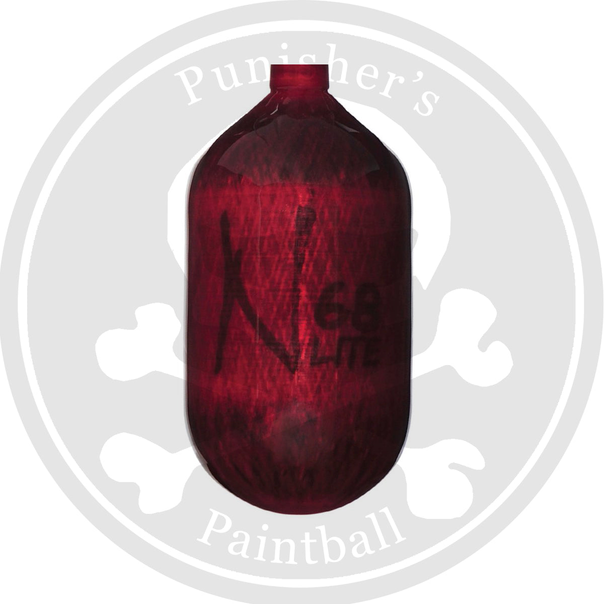 Ninja Carbon Fiber Lite 68/4500 Paintball Tank - Red - BOTTLE ONLY