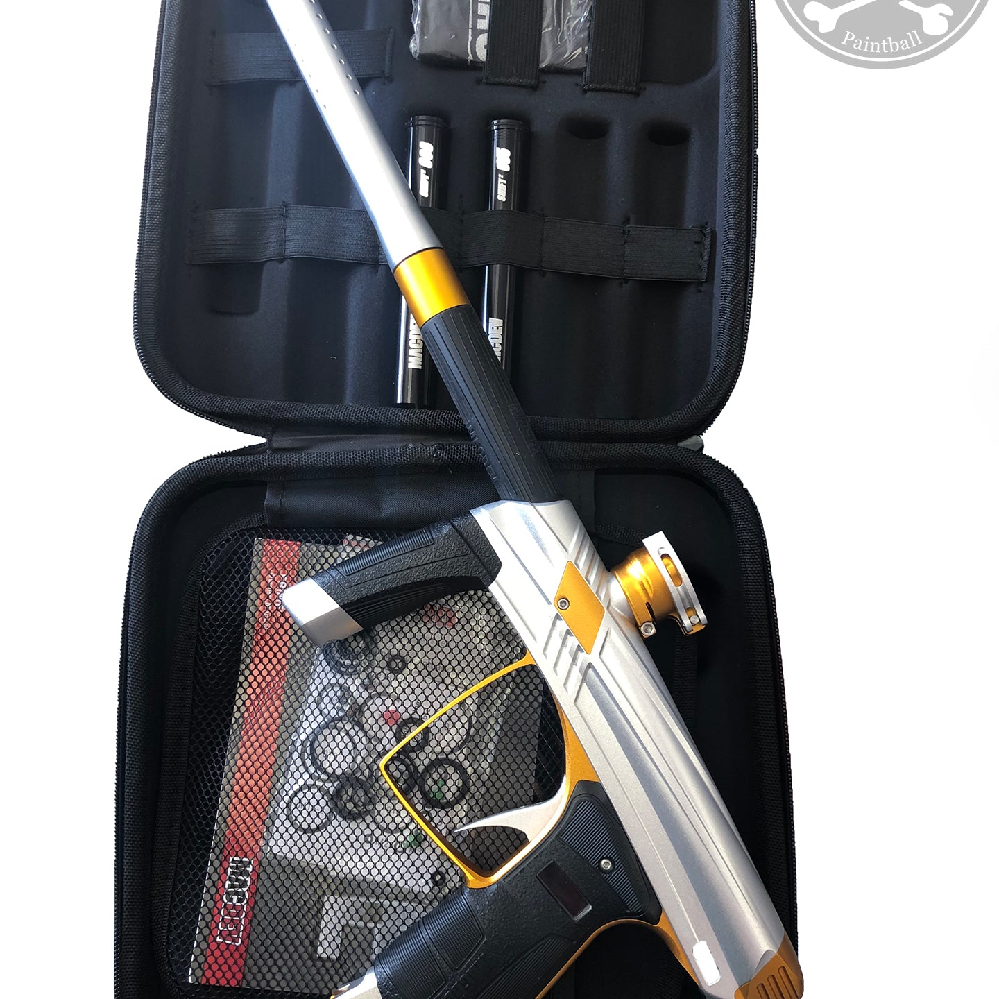 Used Macdev Prime Paintball Gun - Silver/Orange