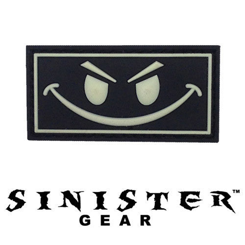 Sinister Gear "Smile" PVC Patch - SWAT (Glows in the Dark)